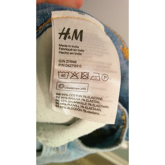 H&M Skinny Coupe Distressed Light wash Jeans Size 36 - Picture 6 of 6